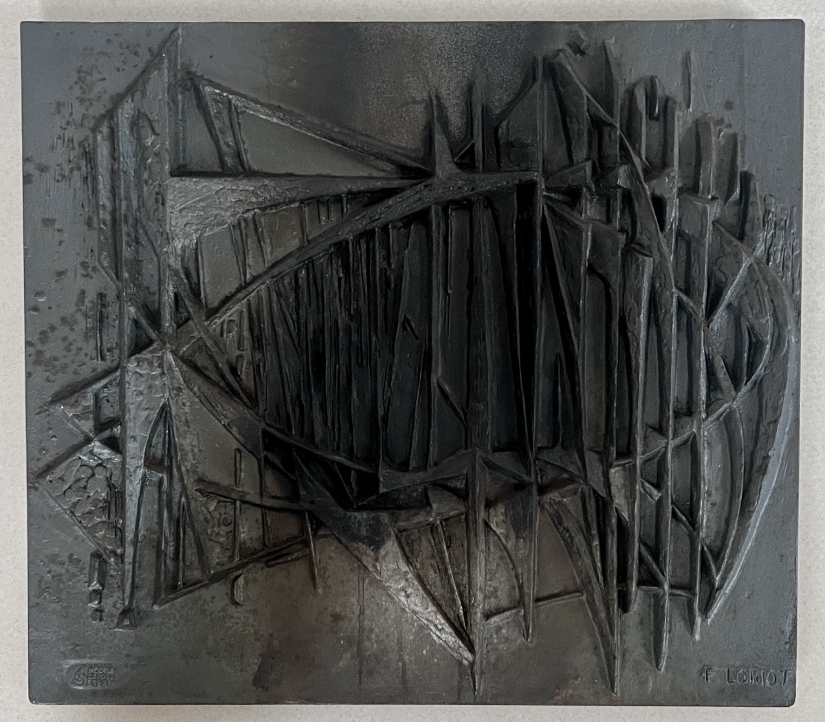 Fireplace Backplate By Designer F. Loriot For The Stern Foundry, France, 1970s