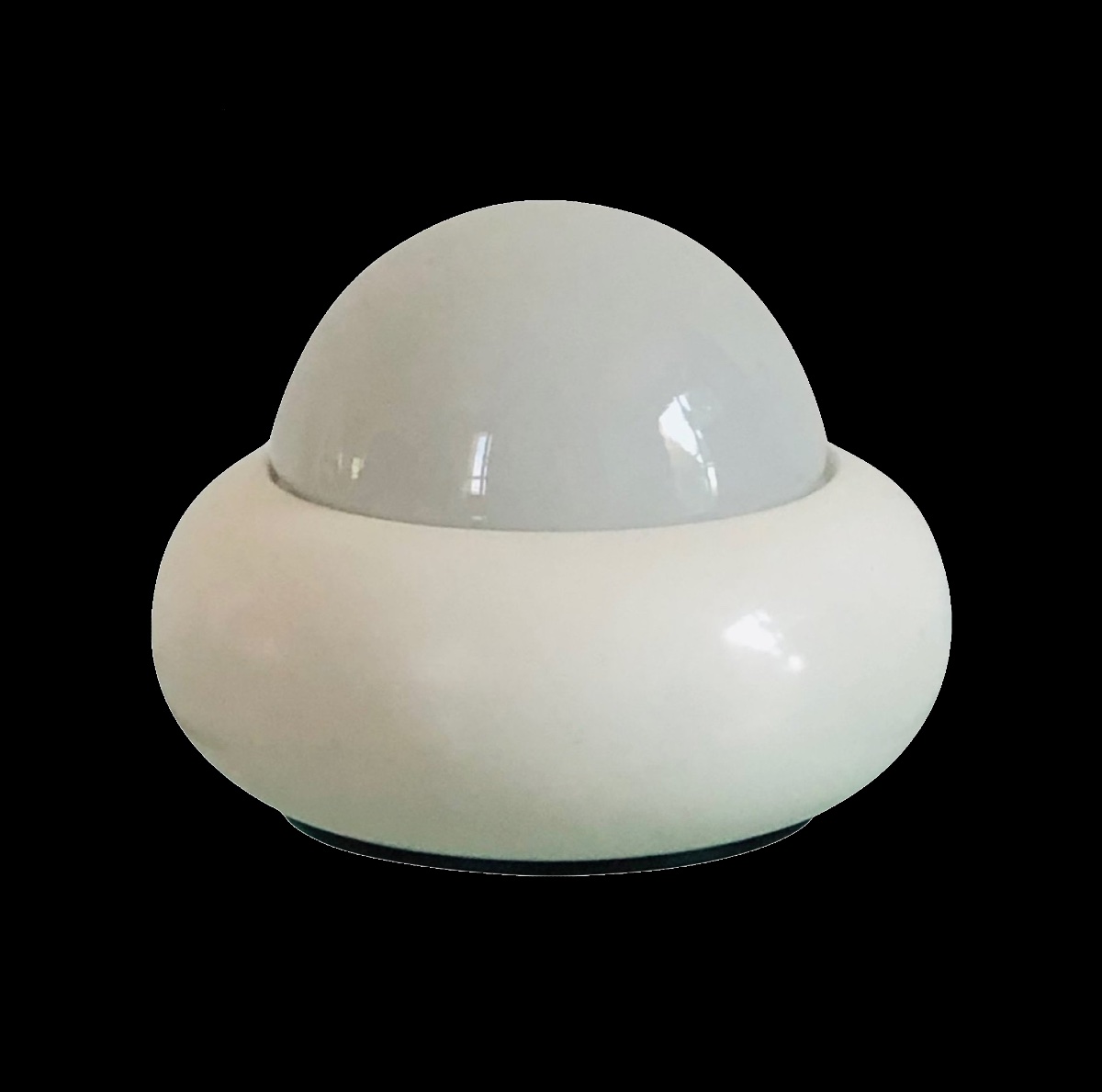White Ufo Lamp Model C359 By Luci Illuminazione, Italy 1970s-photo-3
