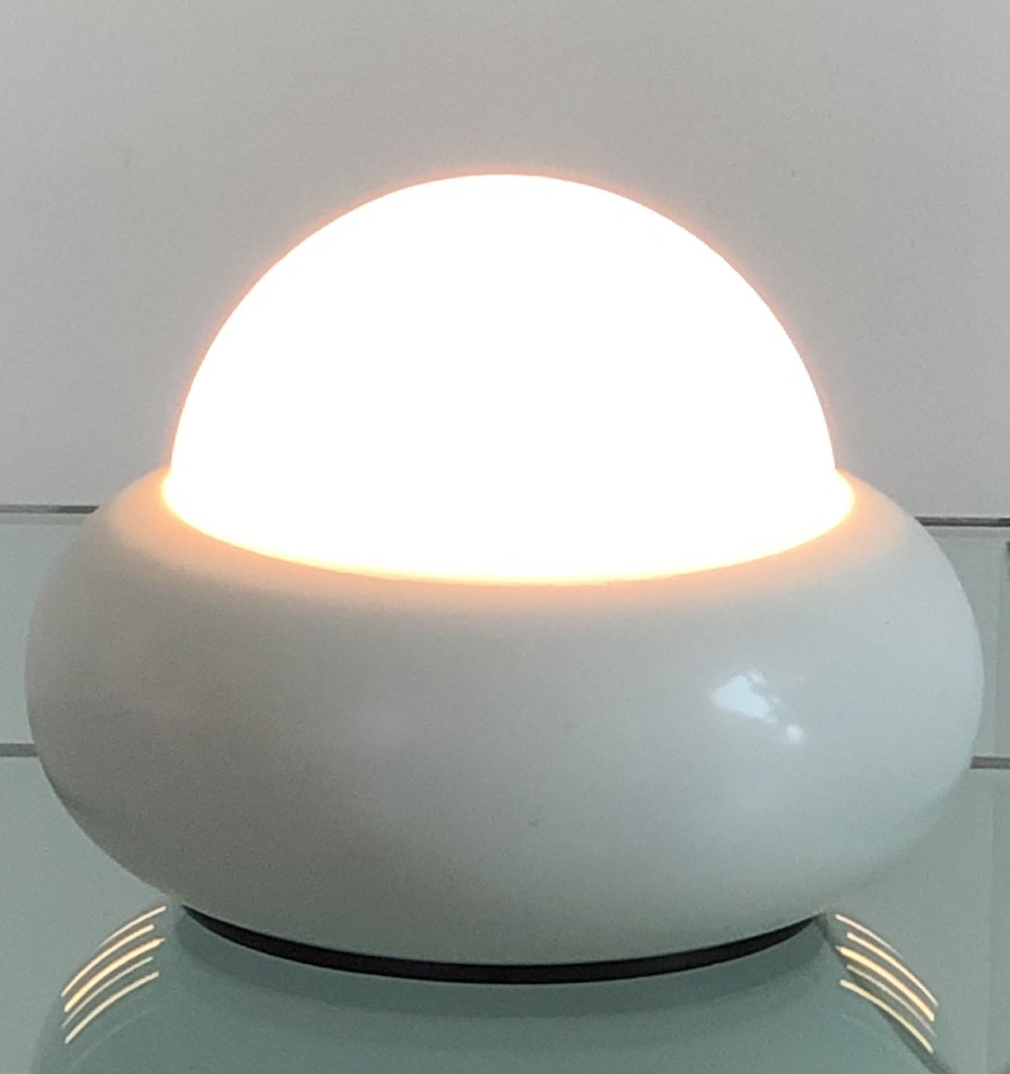 White Ufo Lamp Model C359 By Luci Illuminazione, Italy 1970s-photo-4