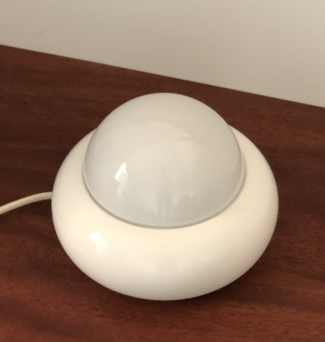 White Ufo Lamp Model C359 By Luci Illuminazione, Italy 1970s-photo-3