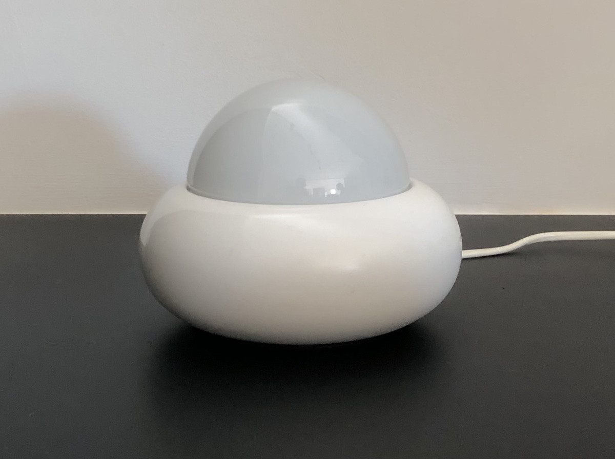 White Ufo Lamp Model C359 By Luci Illuminazione, Italy 1970s-photo-4