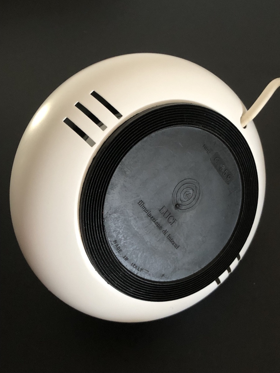 White Ufo Lamp Model C359 By Luci Illuminazione, Italy 1970s-photo-7