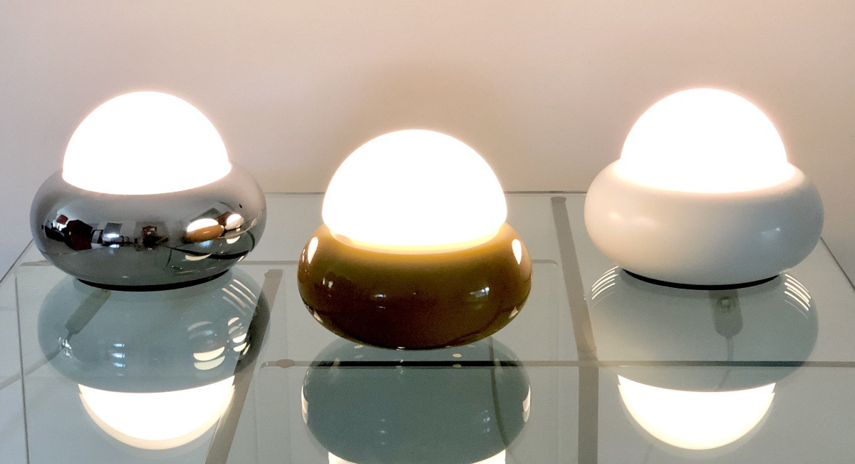 White Ufo Lamp Model C359 By Luci Illuminazione, Italy 1970s-photo-8