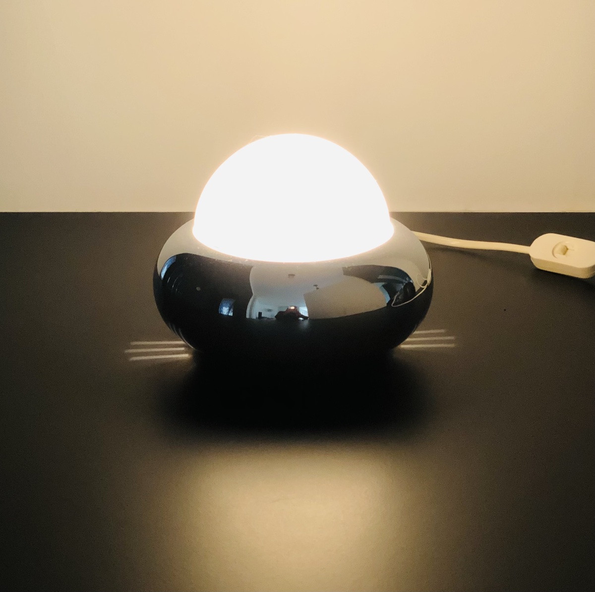 Chrome Ufo Lamp, Model C359, By Luci, Italy, 1970s-photo-3