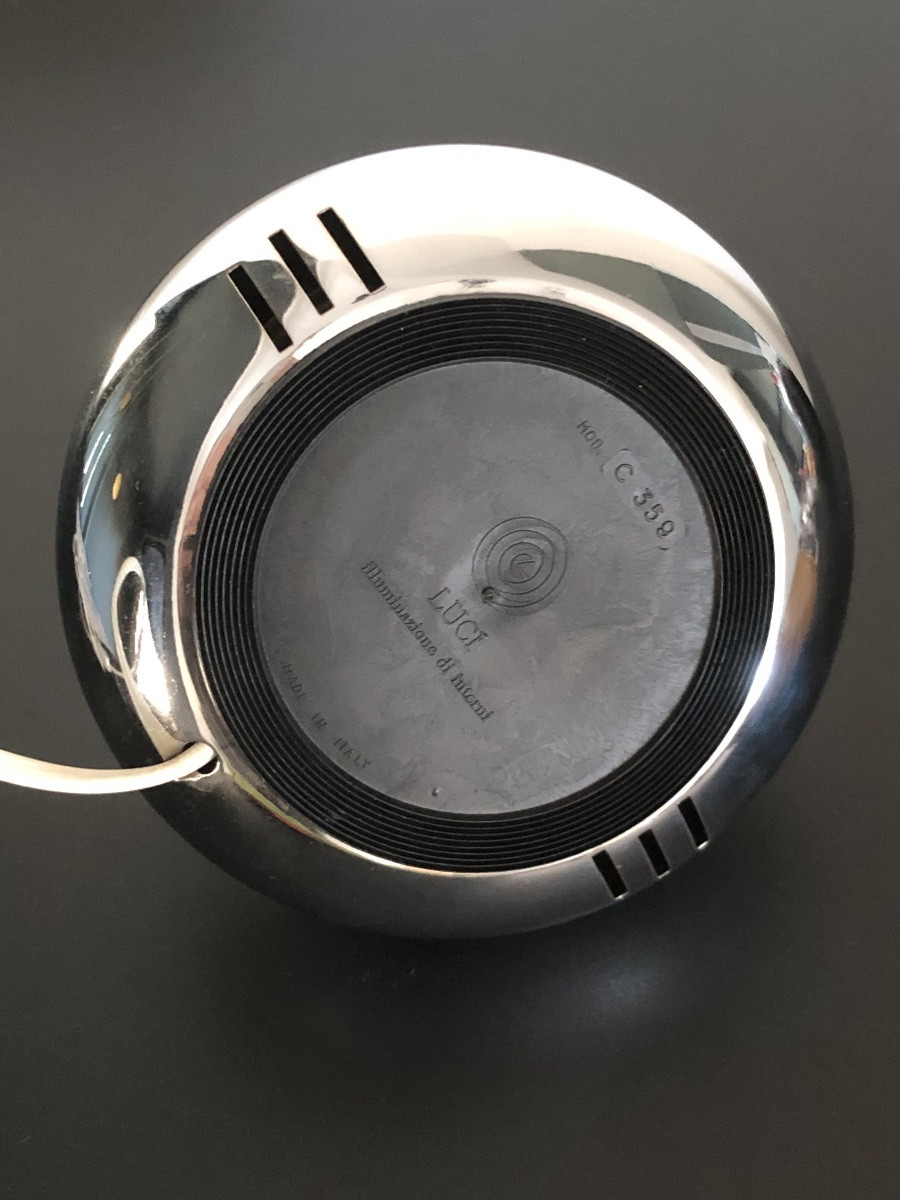 Chrome Ufo Lamp, Model C359, By Luci, Italy, 1970s-photo-1