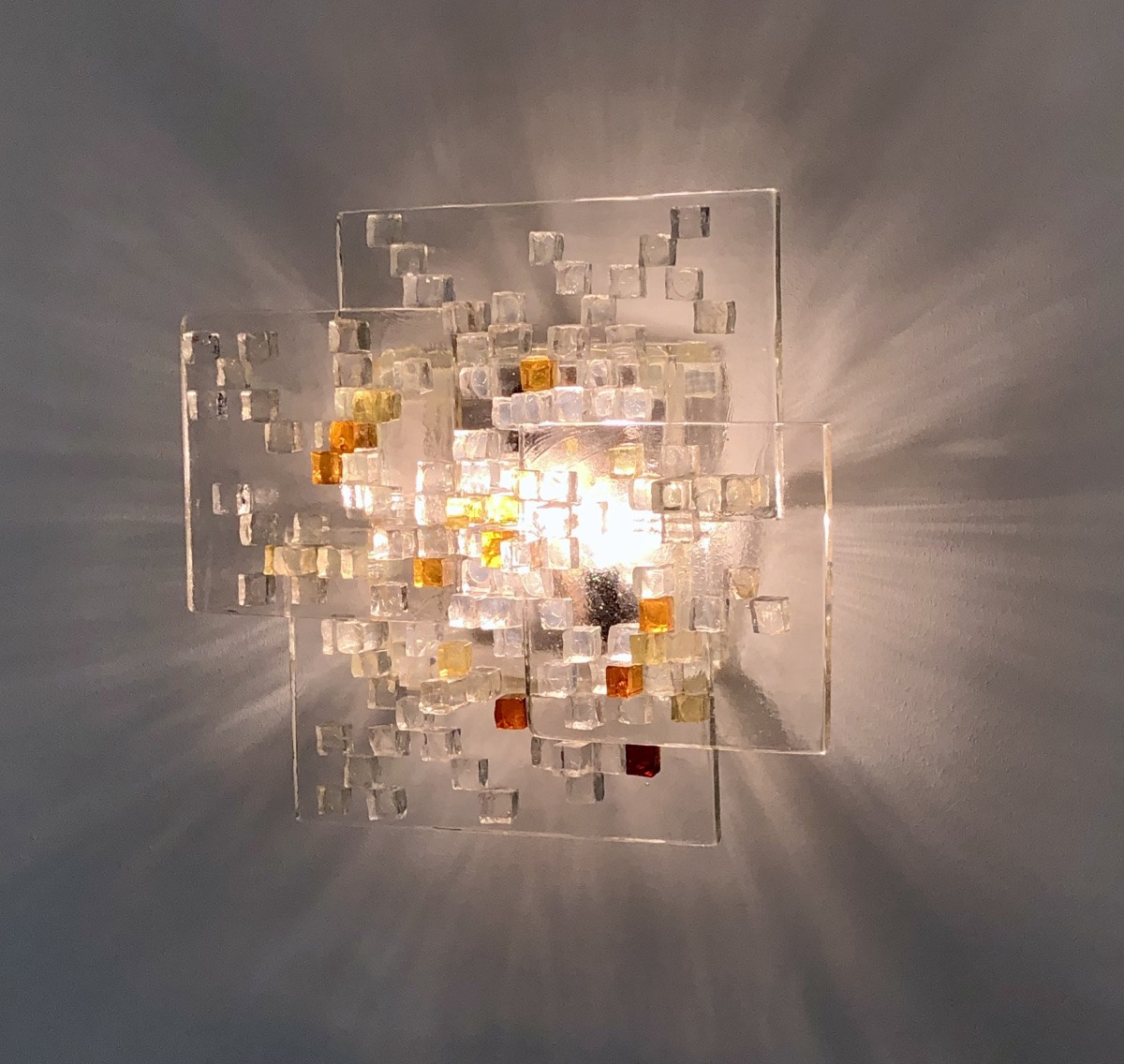 Applique en verre de Murano par Albano Poli pour Poliarte, Italie années 70-photo-3