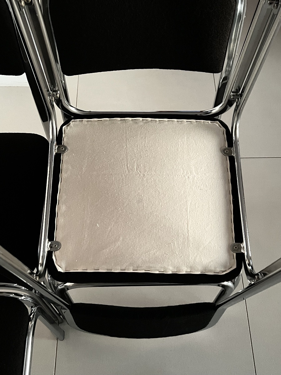Chaises en métal chromé dans le style de Gastone Rinaldi, Italie années 70-photo-1