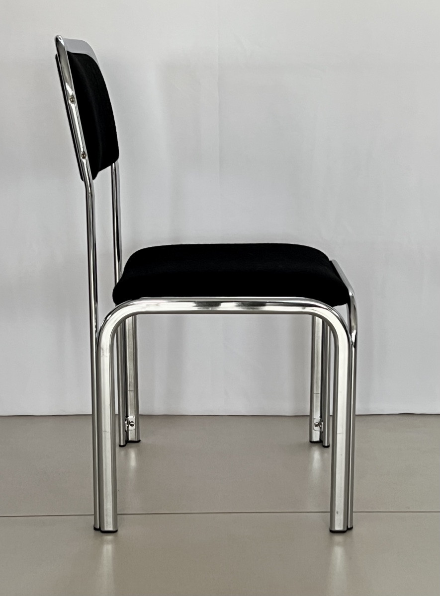 Chaises en métal chromé dans le style de Gastone Rinaldi, Italie années 70-photo-4