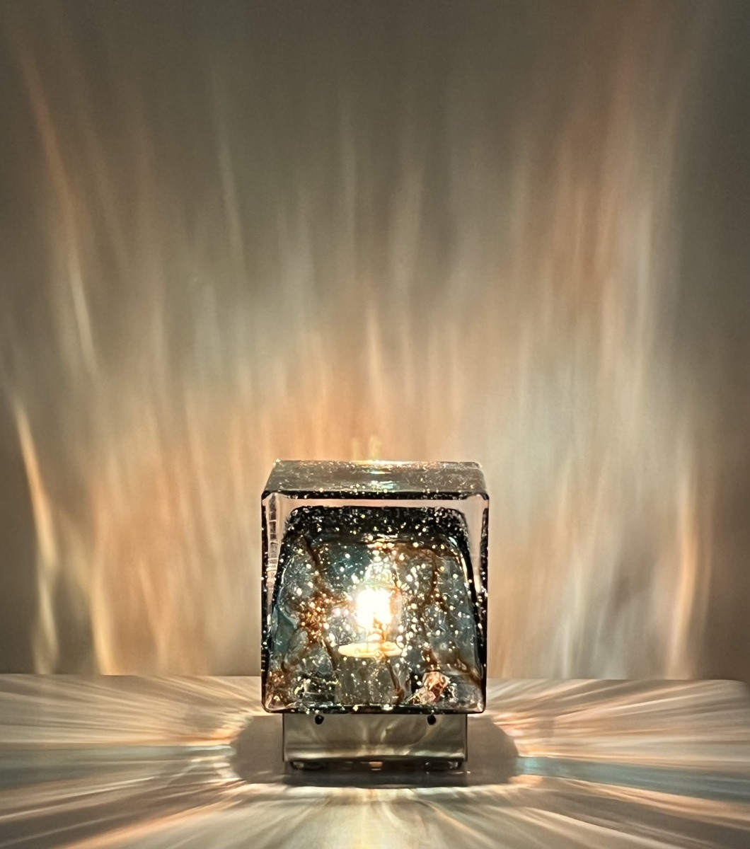 Cubic Murano Glass Table Lamp By Limburg, Germany, 1970s-photo-3