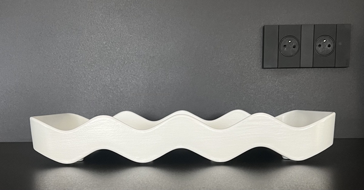 Onda Model White Tray/trinket Tray By Makio Hasuike For Revelli, Italy, 1970s-photo-2