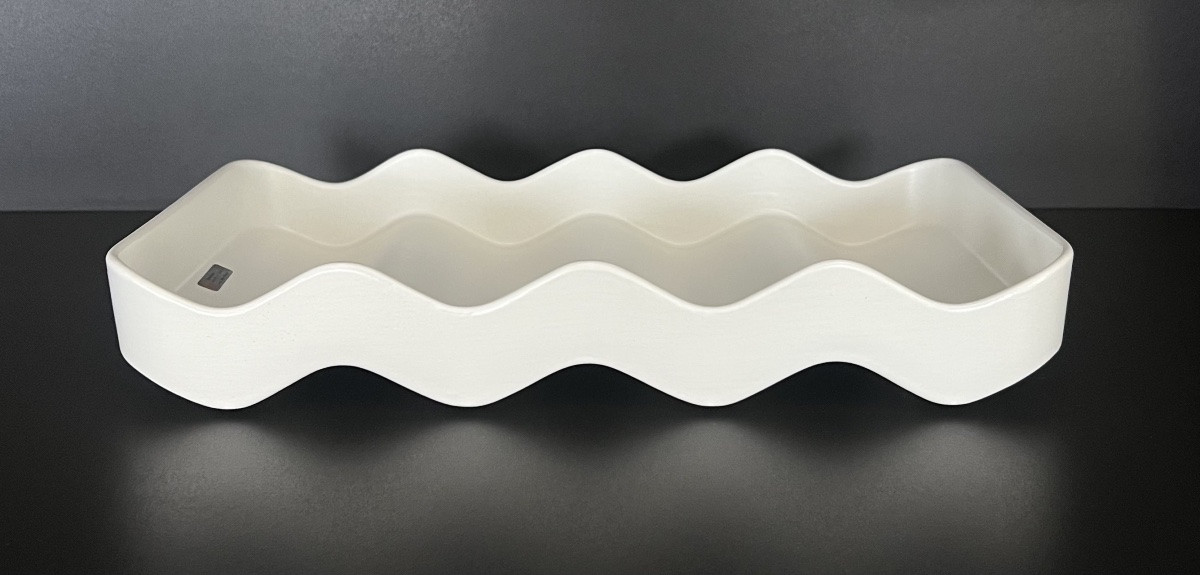 Onda Model White Tray/trinket Tray By Makio Hasuike For Revelli, Italy, 1970s-photo-3