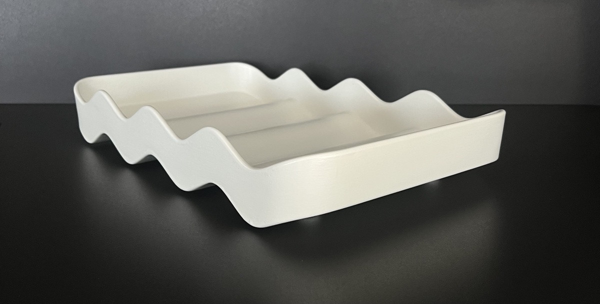 Onda Model White Tray/trinket Tray By Makio Hasuike For Revelli, Italy, 1970s-photo-1