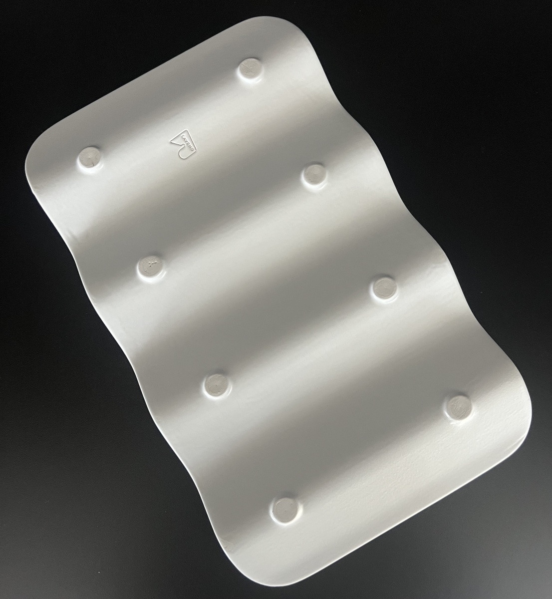Onda Model White Tray/trinket Tray By Makio Hasuike For Revelli, Italy, 1970s-photo-2