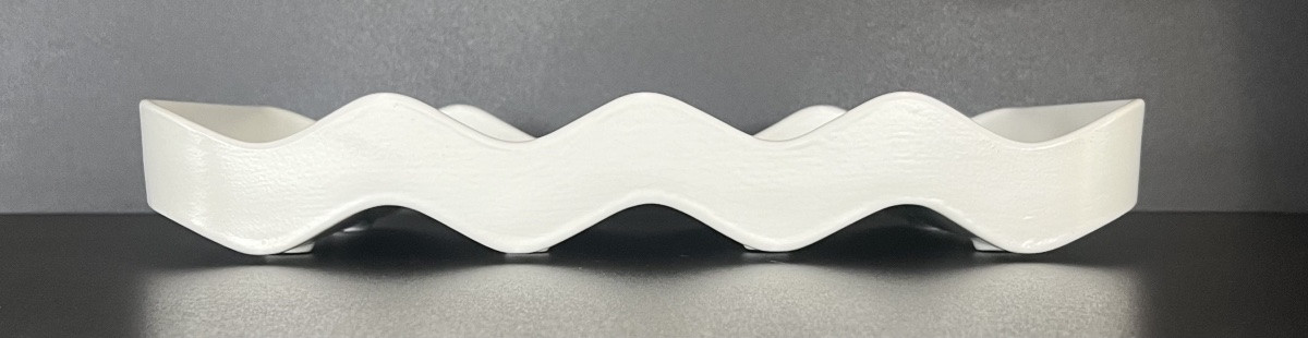 Onda Model White Tray/trinket Tray By Makio Hasuike For Revelli, Italy, 1970s-photo-5