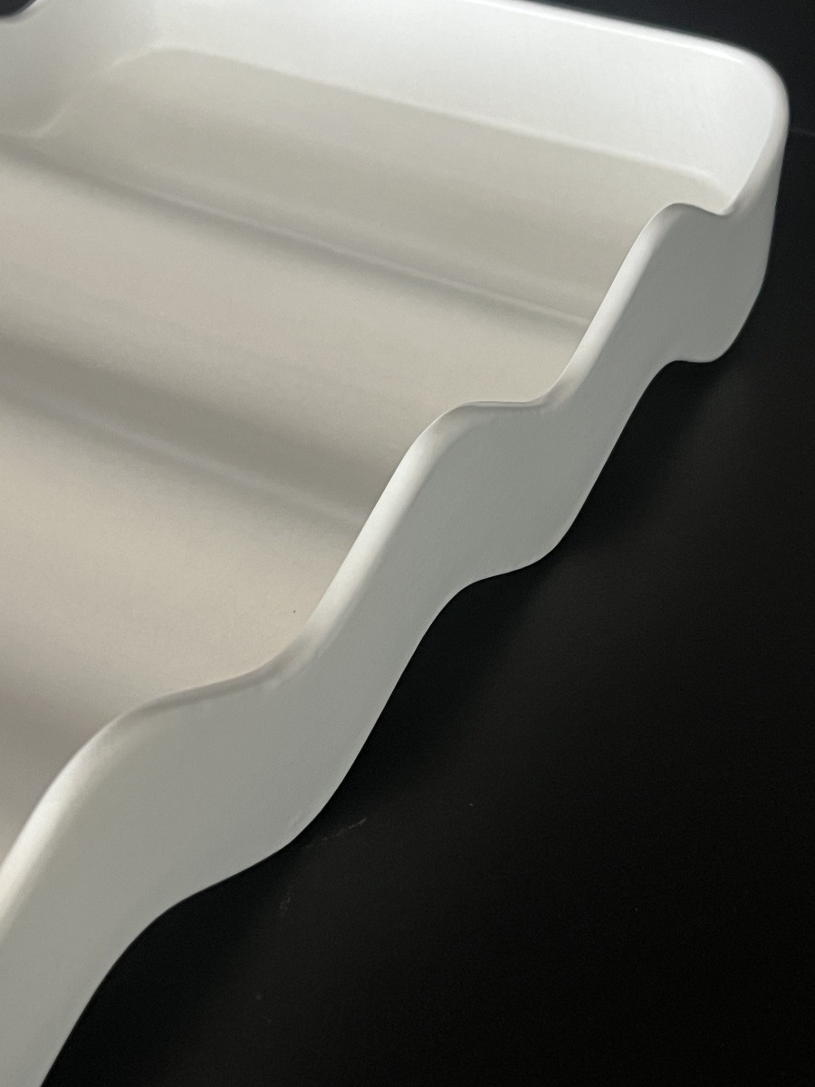 Onda Model White Tray/trinket Tray By Makio Hasuike For Revelli, Italy, 1970s-photo-7