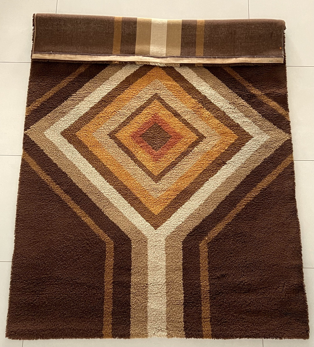 Tapis en laine série Grafik 100 par S. Doege pour Cronwell atelier, Allemagne 70's-photo-5