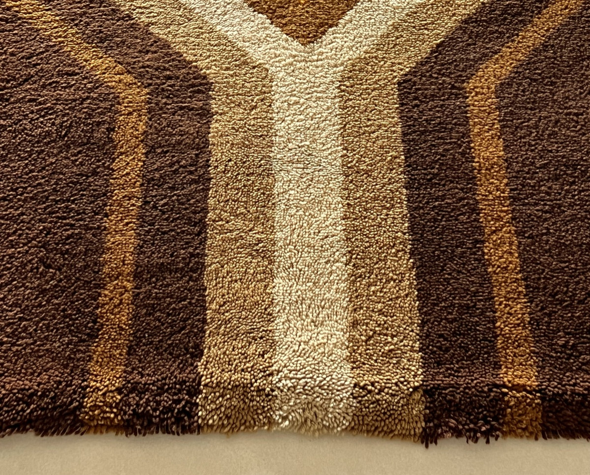 Wool Rug, Grafik 100 Series, By S. Doege For Cronwell Workshop, Germany, 1970s-photo-4