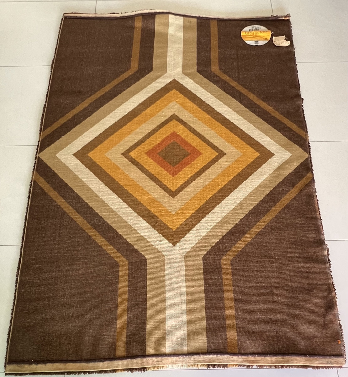 Wool Rug, Grafik 100 Series, By S. Doege For Cronwell Workshop, Germany, 1970s-photo-2