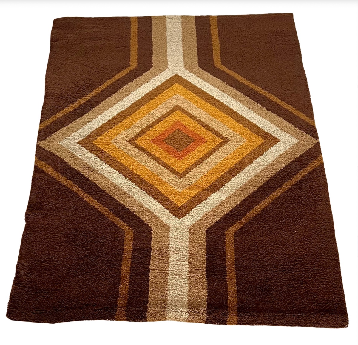 Wool Rug, Grafik 100 Series, By S. Doege For Cronwell Workshop, Germany, 1970s