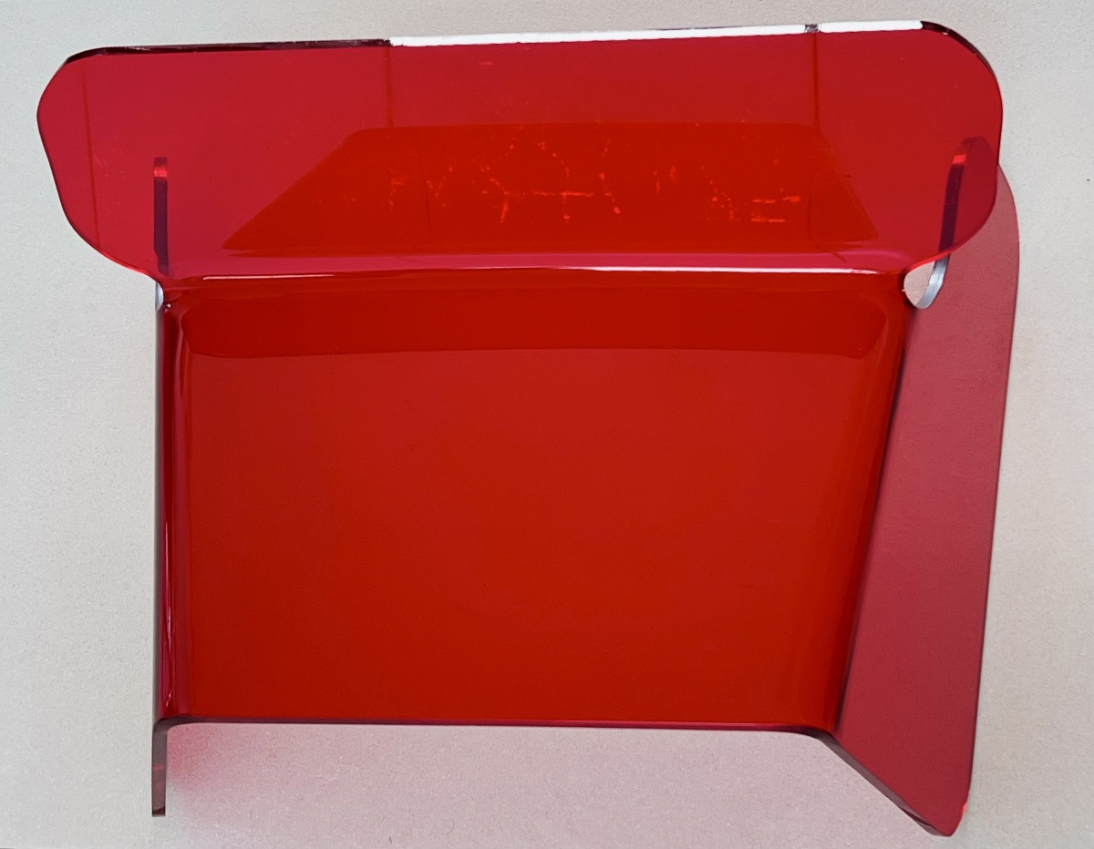 Red Plexiglass Chair In The Style Of Michel Dumas, France, 1970s-photo-5