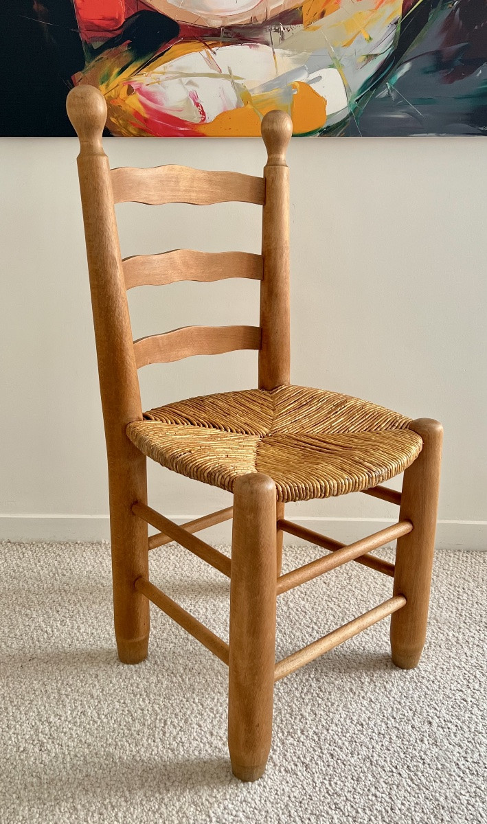 Chaise dans le style de Charles Dudouyt, France années 40-photo-3