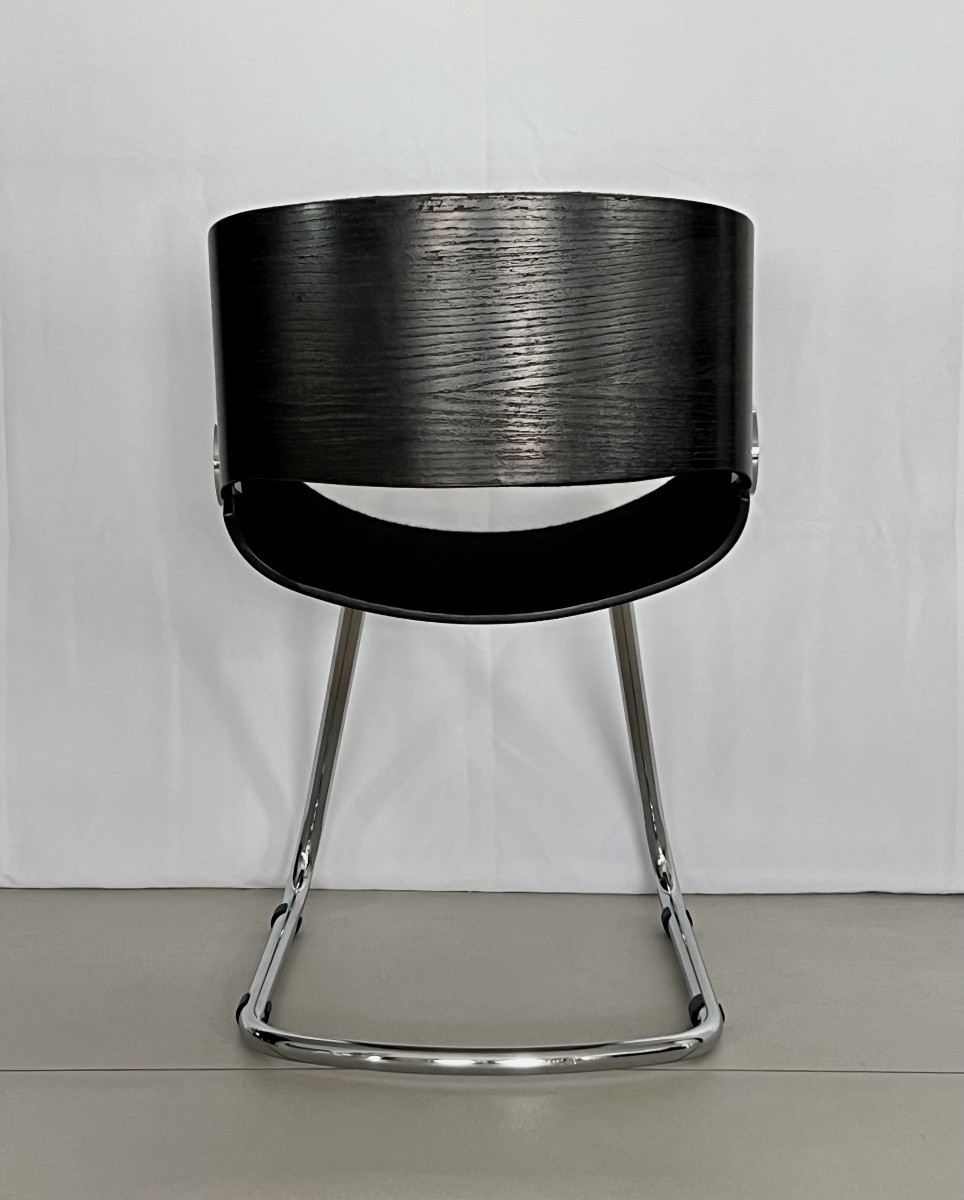 Set Of 4 Baumann Arpège Chairs Attributed To Etienne Fermigier, France, 1970s-photo-7