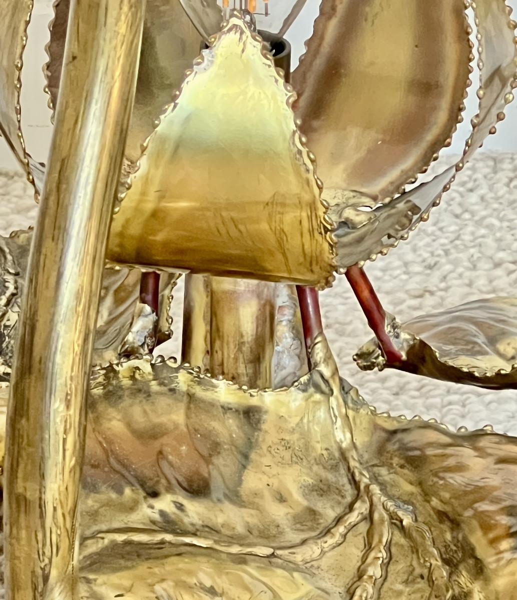 Table basse "Nénuphars" éclairante Maison Honoré Paris, France années 70-photo-5