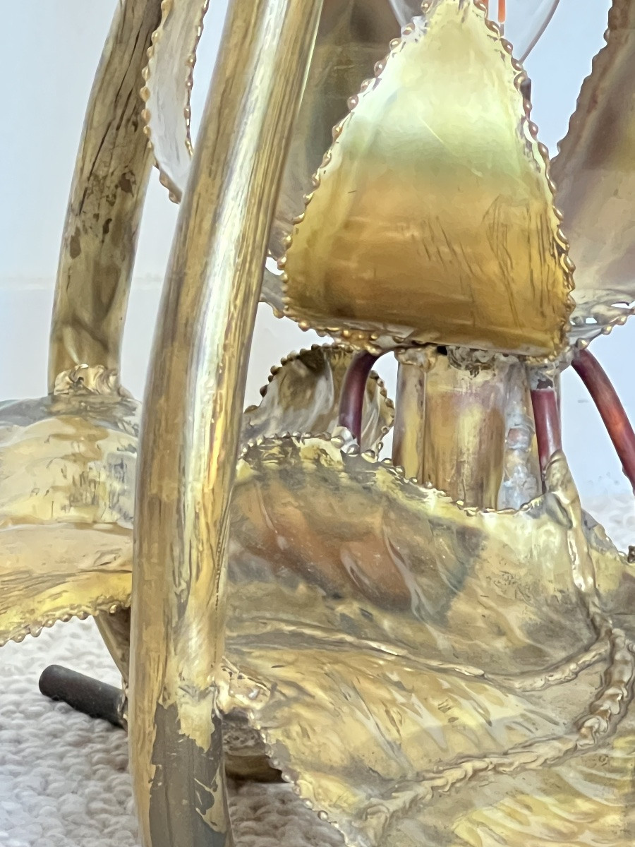 Table basse "Nénuphars" éclairante Maison Honoré Paris, France années 70-photo-6