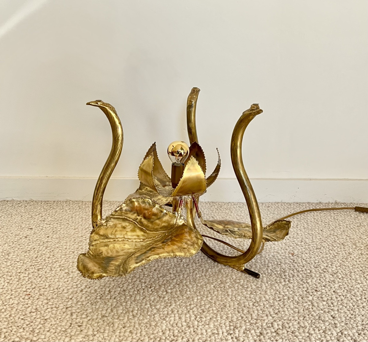 Table basse "Nénuphars" éclairante Maison Honoré Paris, France années 70-photo-7