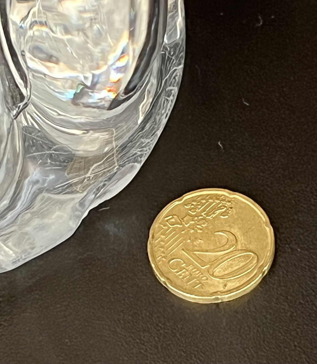 Large "tête De Girafe" Crystal Vase By Art Vannes France, 1950s-photo-8