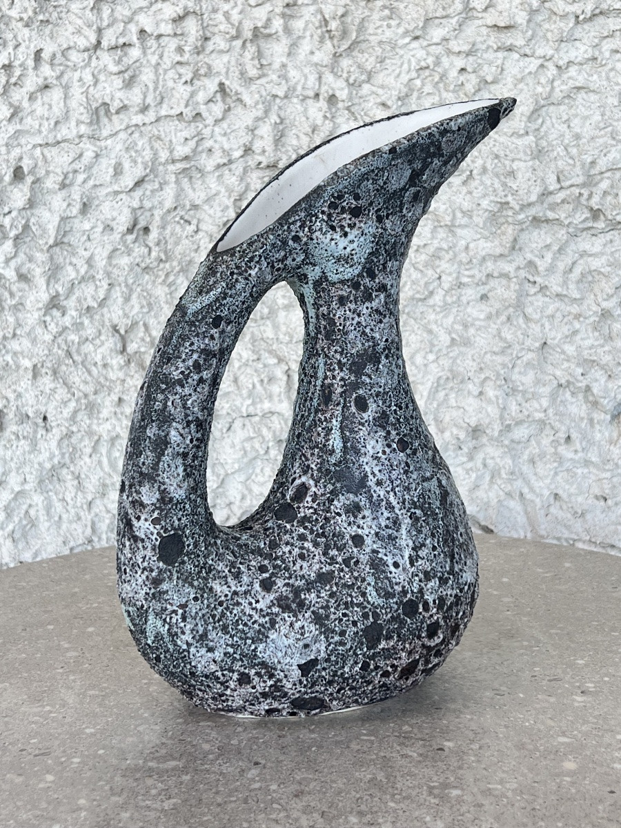 Pichet en céramique par Annette Roux, France années 60-photo-6