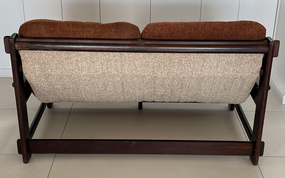 Scandinavian Oak Two-seater Sofa, 60s-photo-4