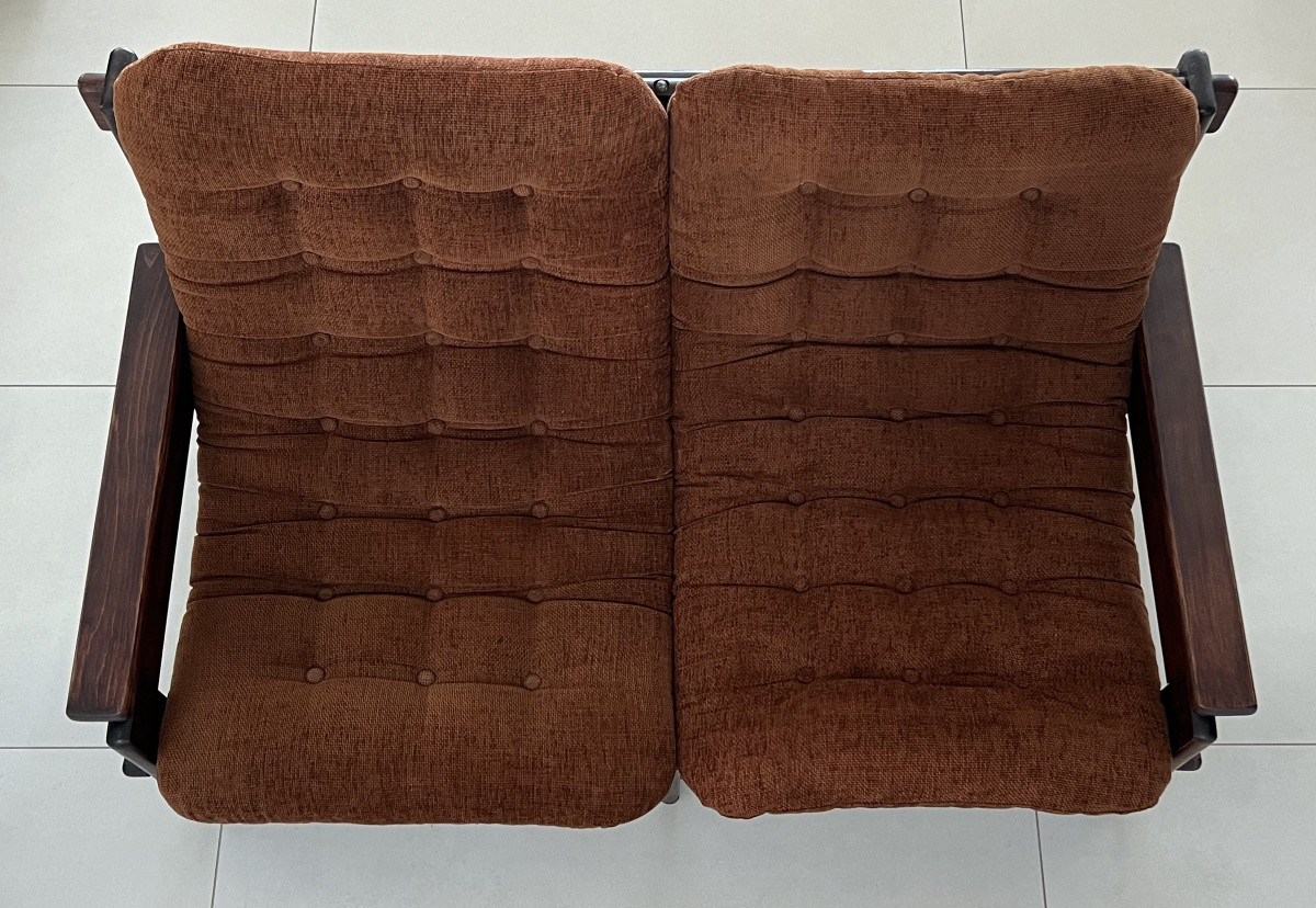 Scandinavian Oak Two-seater Sofa, 60s-photo-7