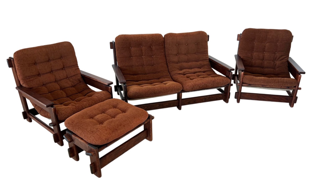 Scandinavian Oak Two-seater Sofa, 60s-photo-8