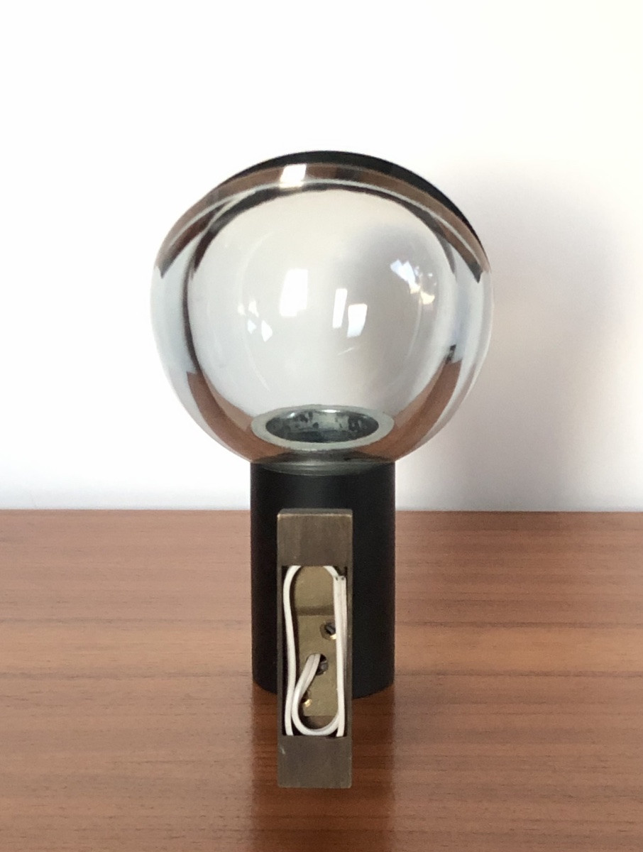Applique de Flavio Poli pour Seguso en verre de Murano fumé gris, Italie années 70-photo-6