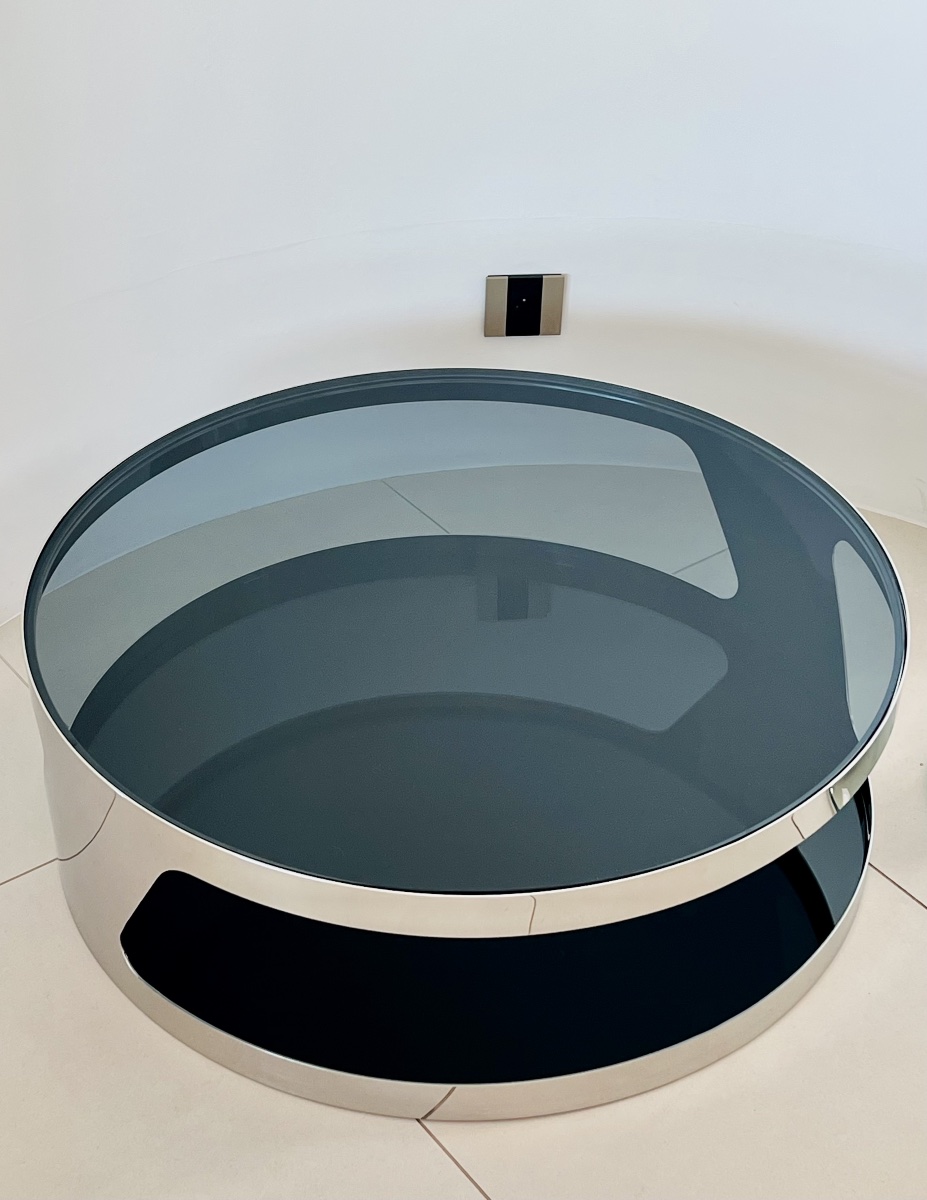 Table basse ronde par Gallotti & Radice, Italie post 2000-photo-2