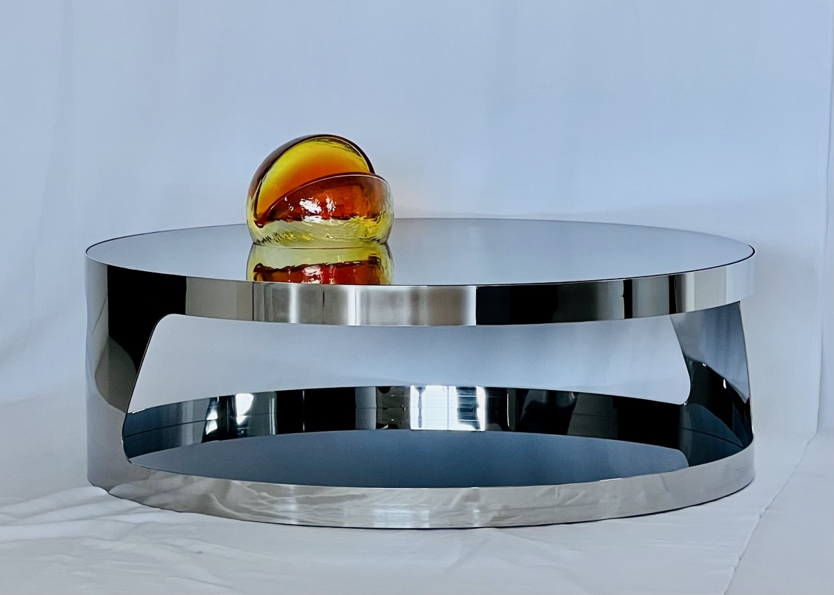 Table basse ronde par Gallotti & Radice, Italie post 2000-photo-2