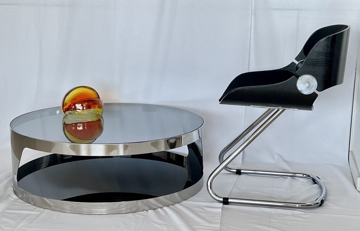 Table basse ronde par Gallotti & Radice, Italie post 2000-photo-4