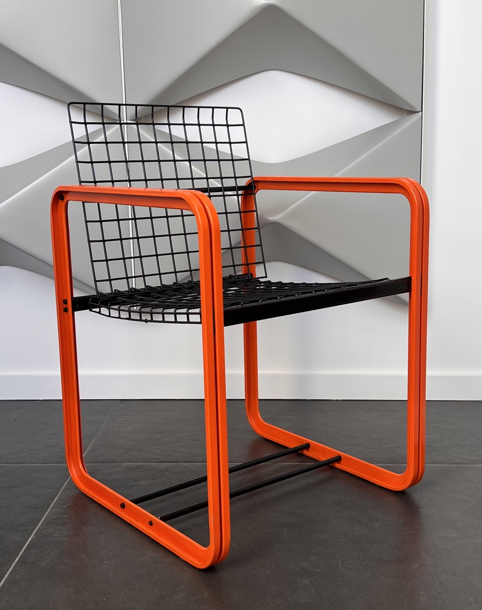 Chaise Quadra de Gigante, Zambusi et Boccato pour Seccose, Italie années 1980-photo-2