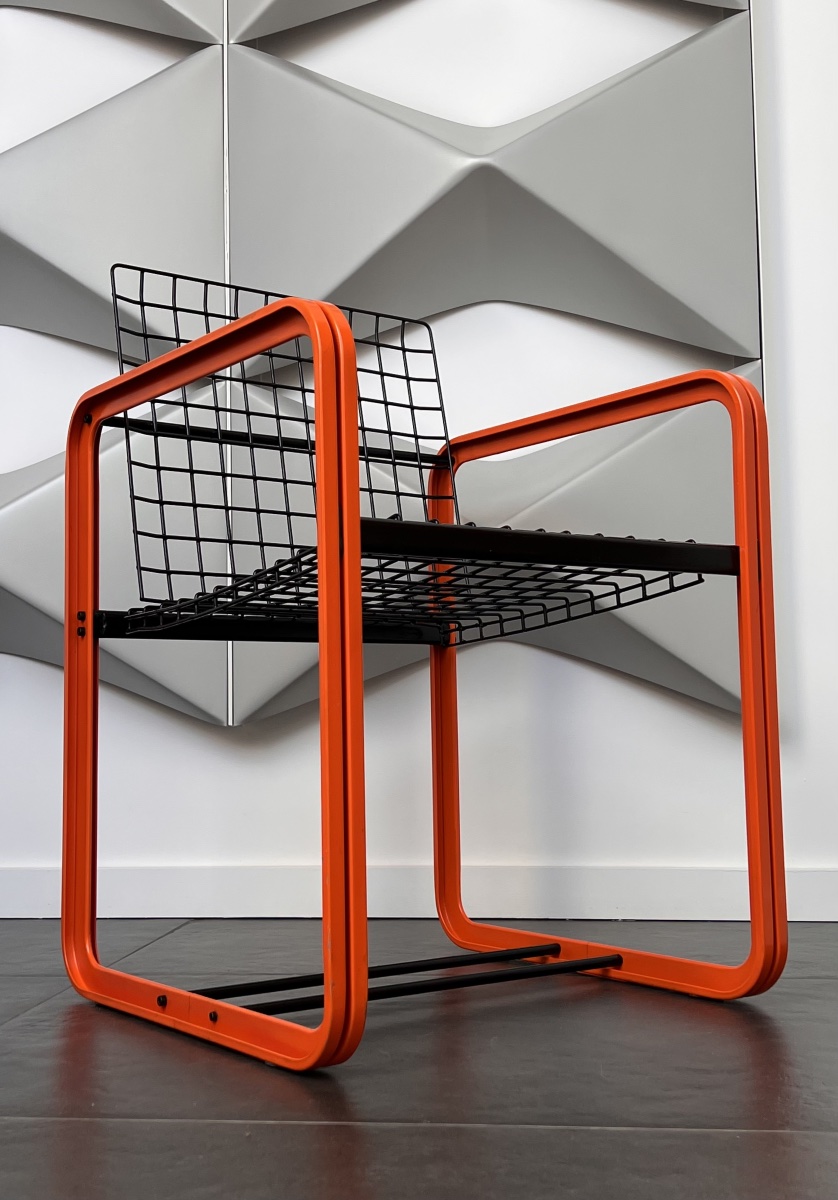 Chaise Quadra de Gigante, Zambusi et Boccato pour Seccose, Italie années 1980-photo-3