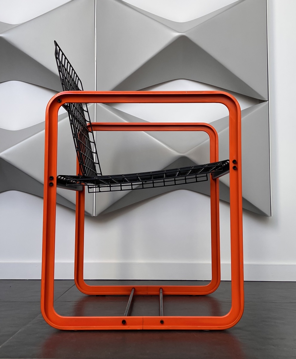 Chaise Quadra de Gigante, Zambusi et Boccato pour Seccose, Italie années 1980-photo-1