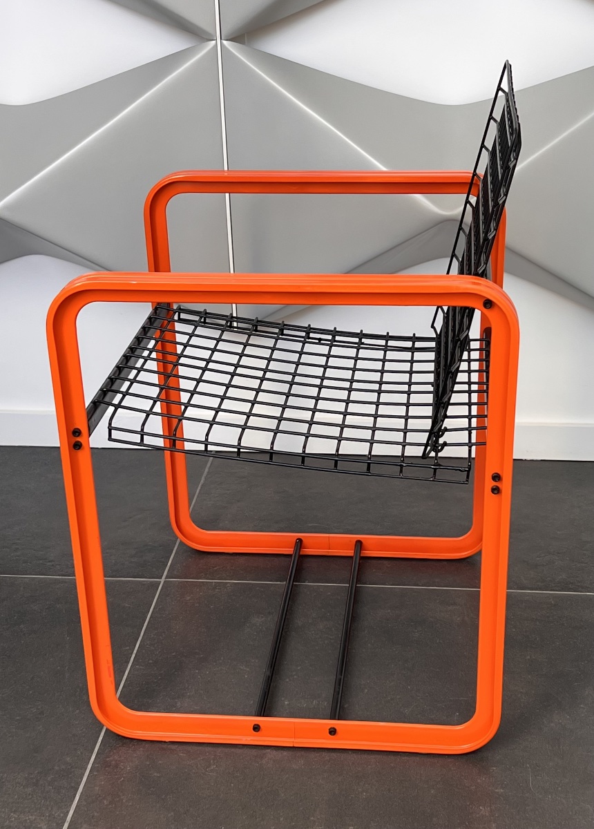 Chaise Quadra de Gigante, Zambusi et Boccato pour Seccose, Italie années 1980-photo-2