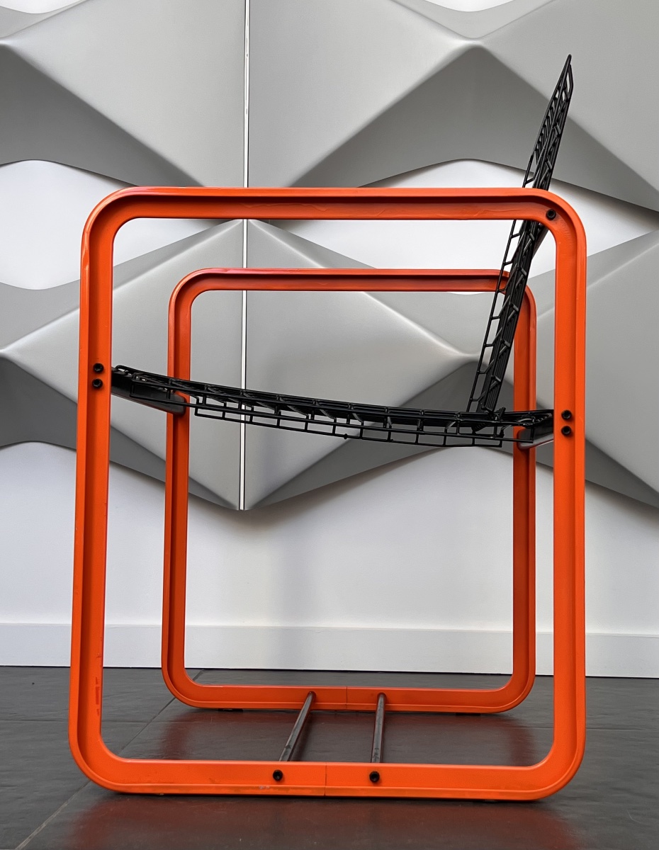 Chaise Quadra de Gigante, Zambusi et Boccato pour Seccose, Italie années 1980-photo-3