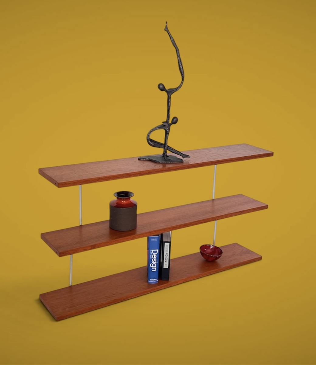 3-tier Wall Bookcase, France, 1960s.  -photo-4