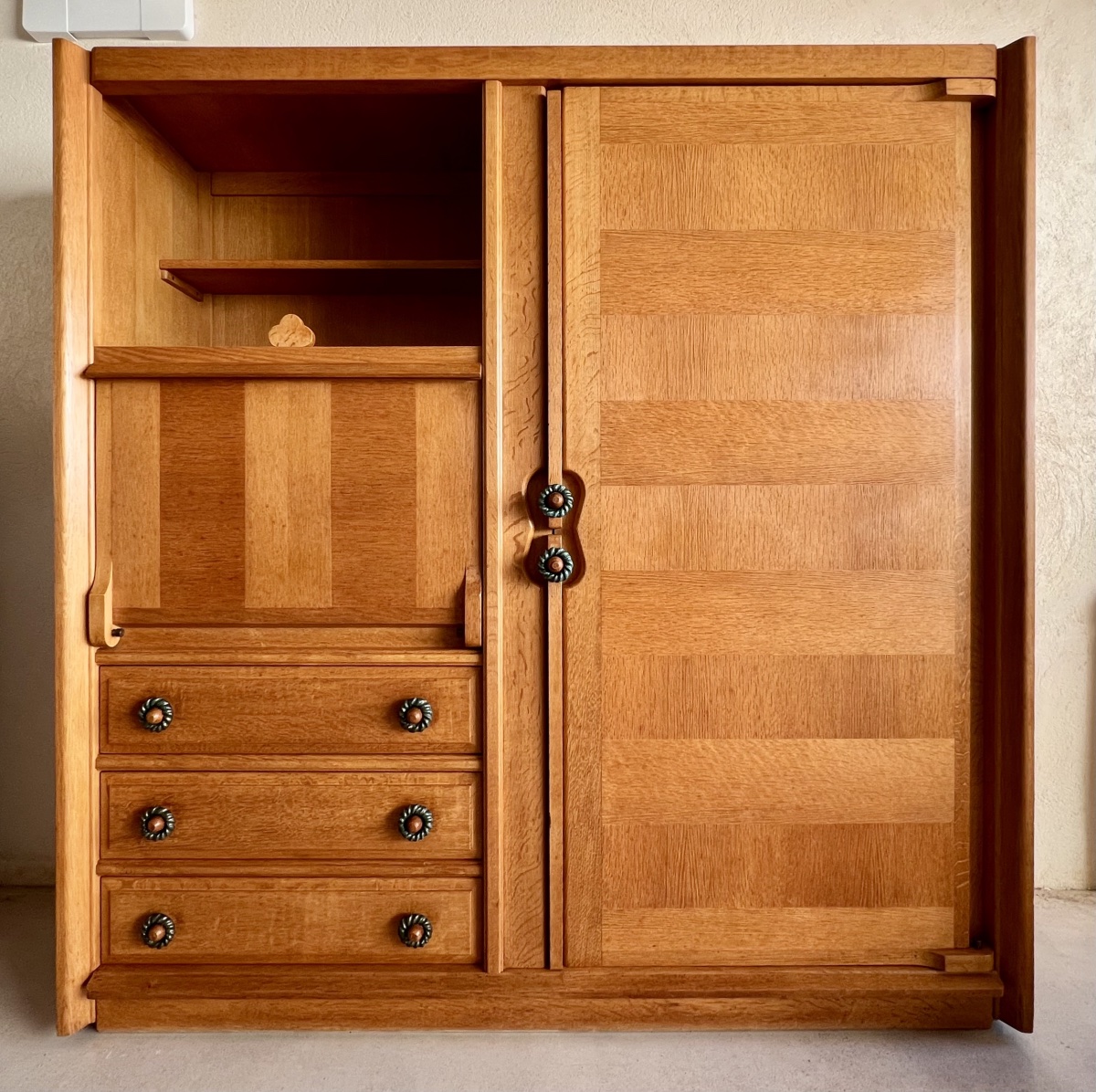 "gémeaux" Secretary Cabinet By Guillerme And Chambron For "votre Maison," France, 1960s-photo-2