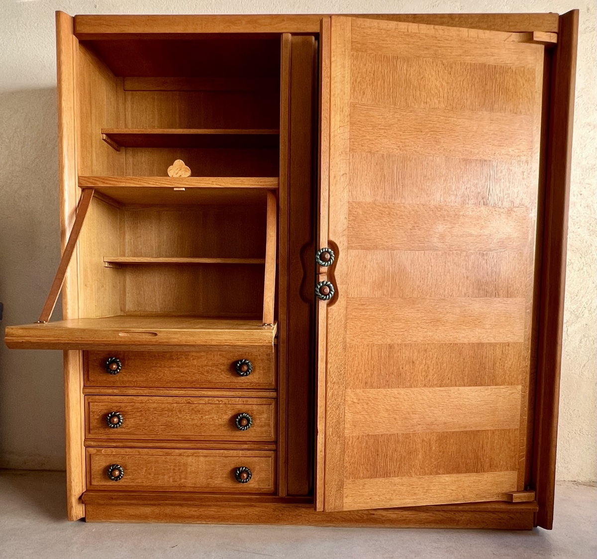 "gémeaux" Secretary Cabinet By Guillerme And Chambron For "votre Maison," France, 1960s-photo-3