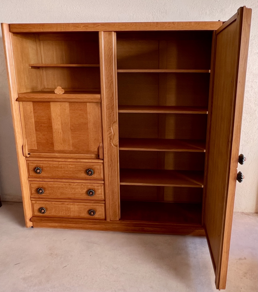 "gémeaux" Secretary Cabinet By Guillerme And Chambron For "votre Maison," France, 1960s-photo-4