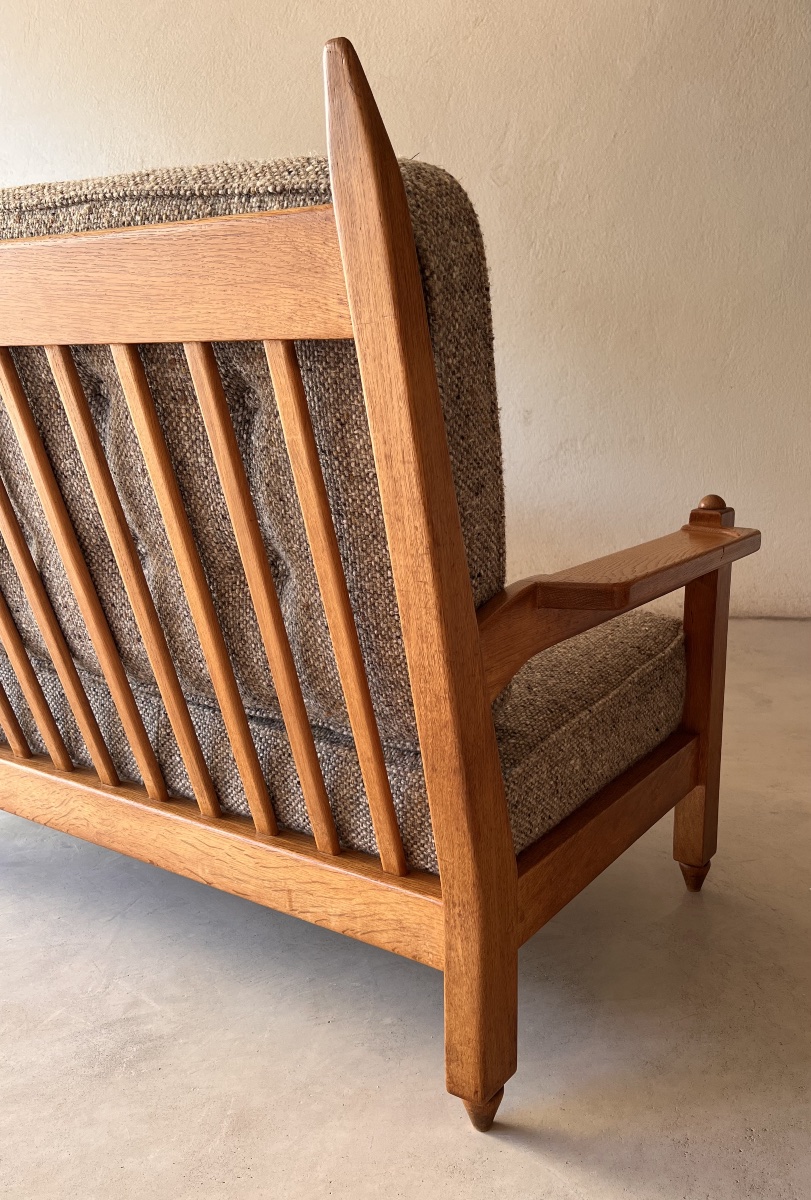 Corner Bench By Guillerme And Chambron For "votre Maison," France, 1960s-photo-8
