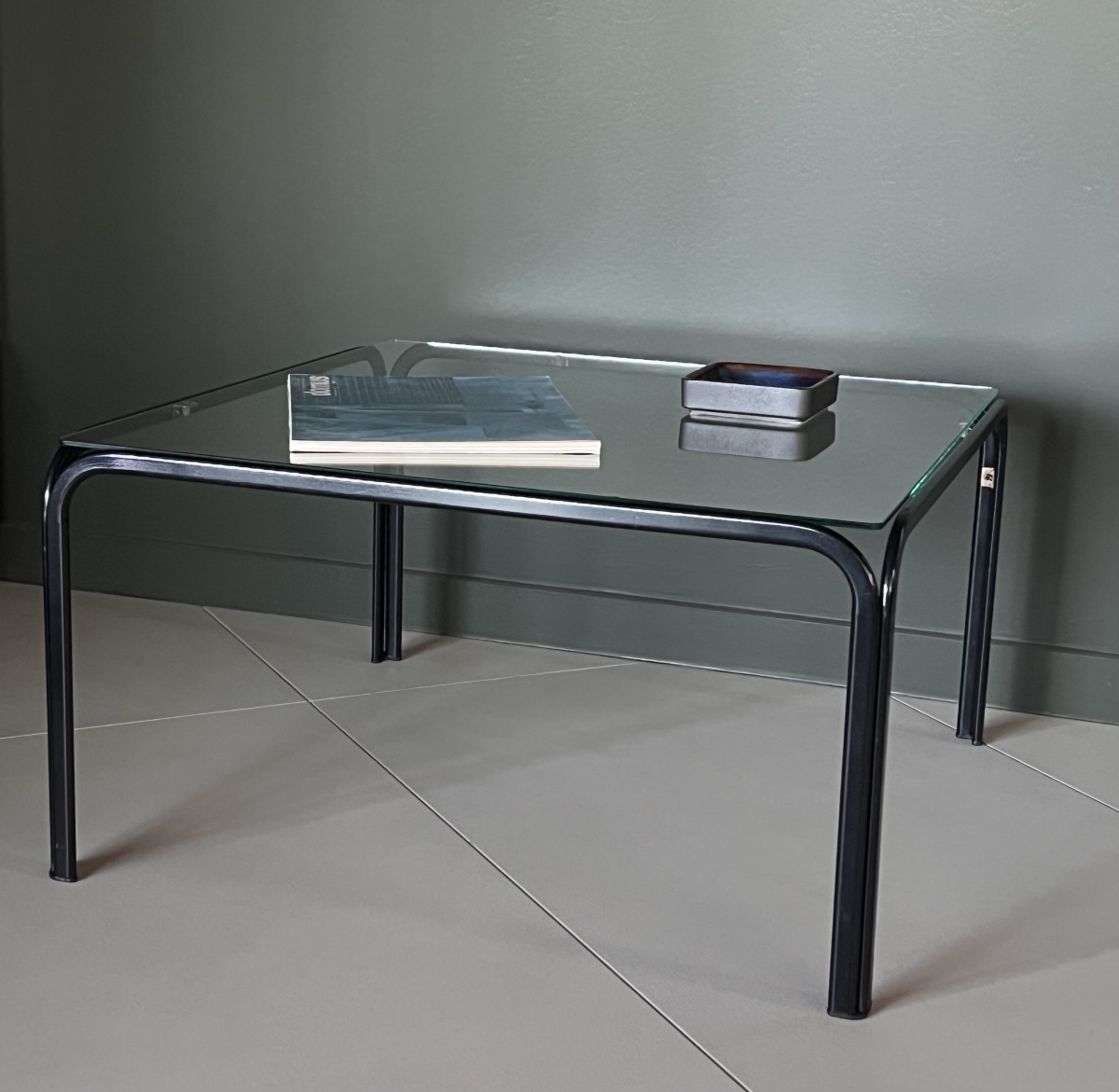 Metal And Glass Coffee Table In The Style Of Gastone Rinaldi, Italy, 1970s-photo-4