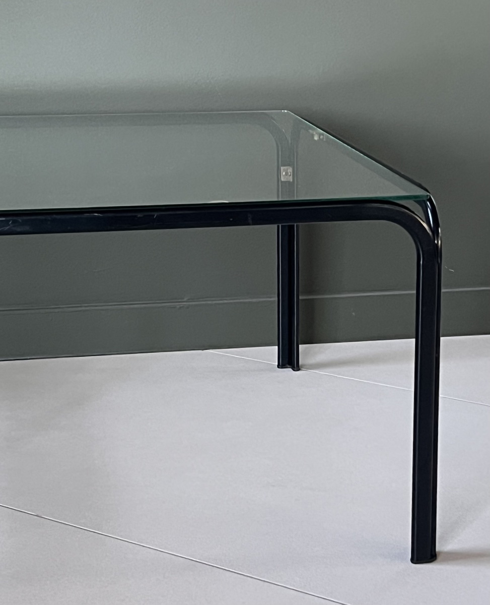 Metal And Glass Coffee Table In The Style Of Gastone Rinaldi, Italy, 1970s-photo-3